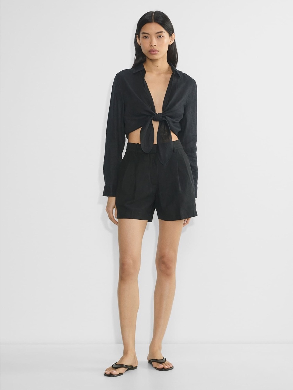 Aritzia Babaton Connection Linen Blouse